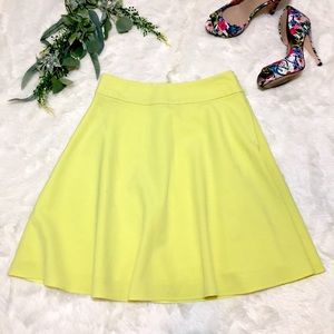 The Limited Chartruese A-Line Skirt Small Flare Lined